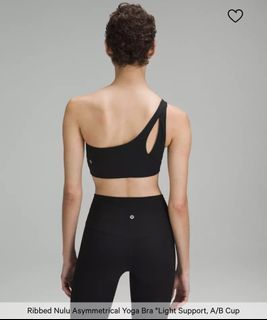 BNWT Ribbed Nulu Asymmetrical Yoga Bra  Light Support, A/B Cup
