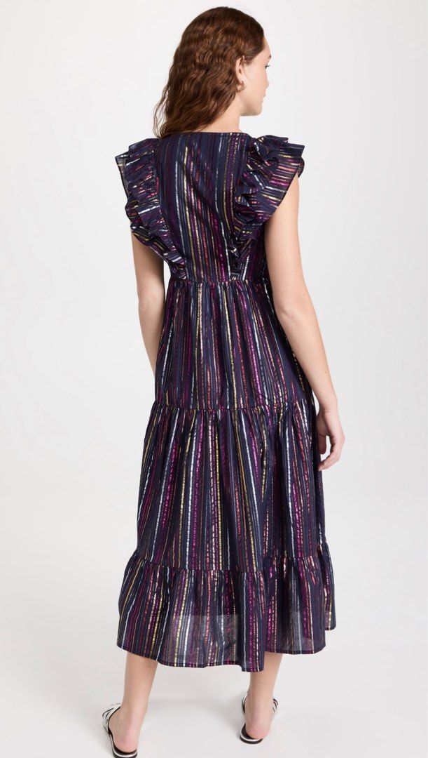 BNWT Roller Rabbit rainbow metallic maxi dress size XS Women s