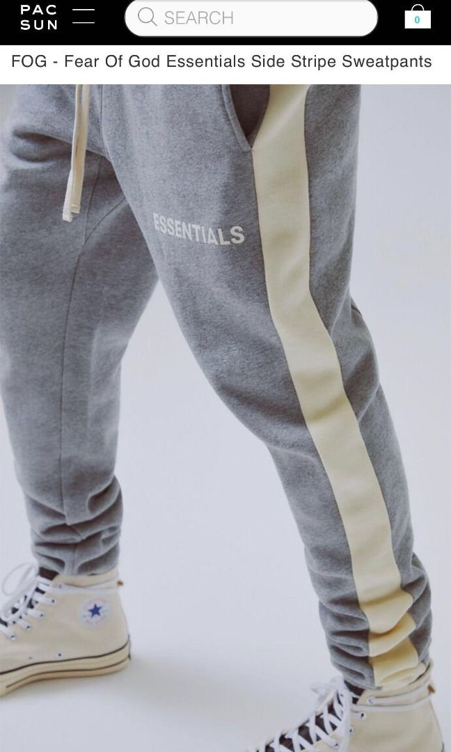 (BRAND NEW Authentic) FOG Essentials Side Stripe SweatPants