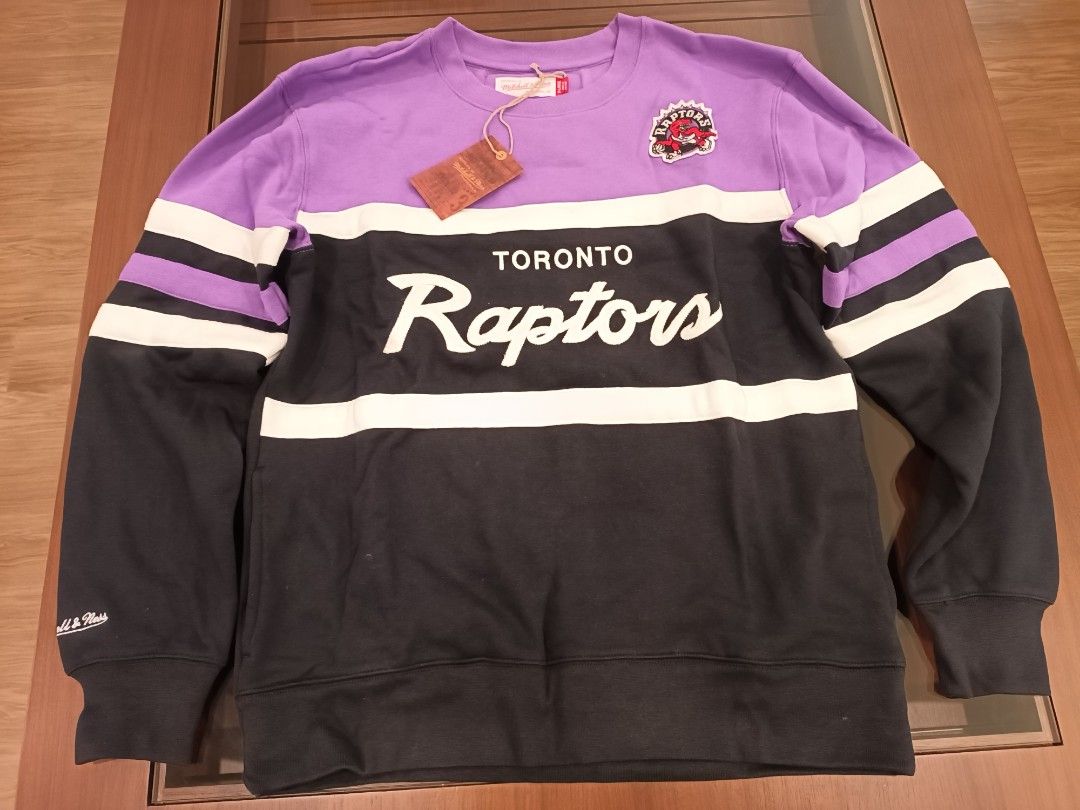 Toronto Raptors Mitchell & Ness Script Head Coach Pullover Sweatshirt -  Black