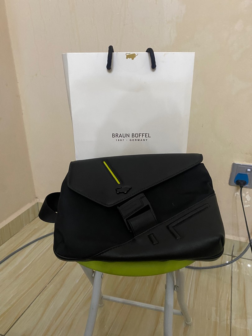 Braun buffel waist pouch, Luxury, Bags & Wallets on Carousell