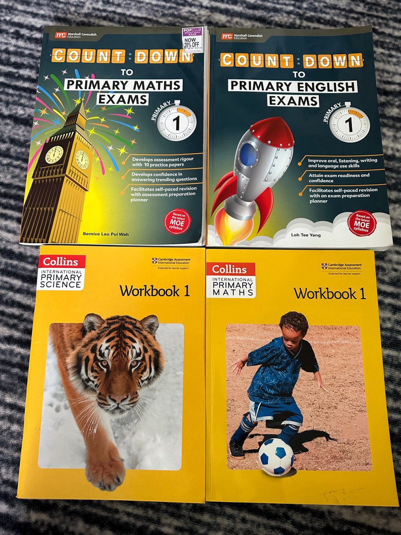 Bundle $8: Math and Science exam workbooks, Hobbies & Toys, Books ...
