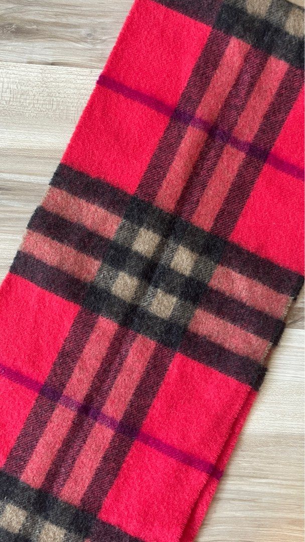 Wool Scarf Burberry Scarf Kids Red Buy Burberry Red Colour-Block