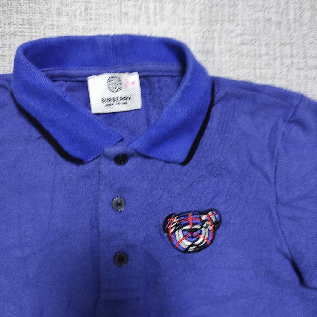Burberry polo shirt kids purple outlet