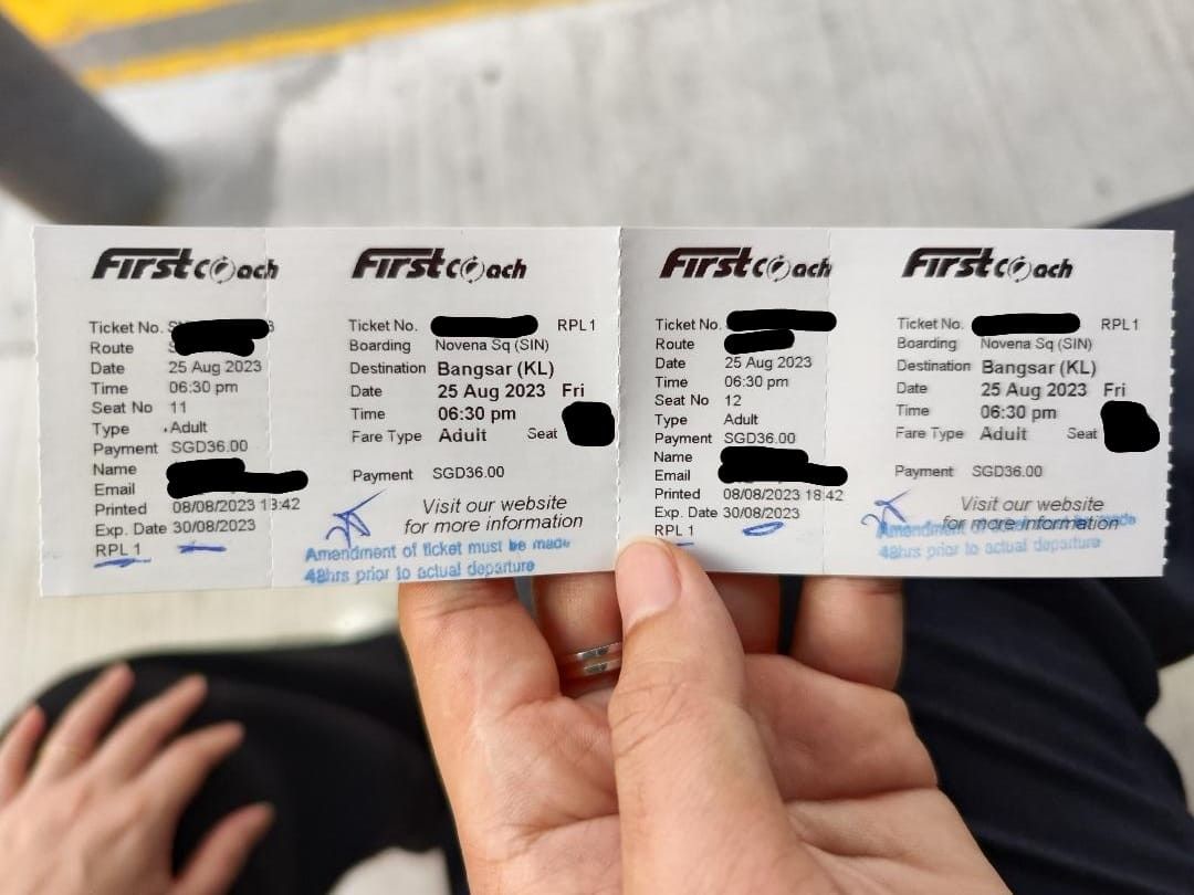 Bus Ticket Singapore to Kuala Lumpur, Tickets & Vouchers, Local Attractions & Transport on