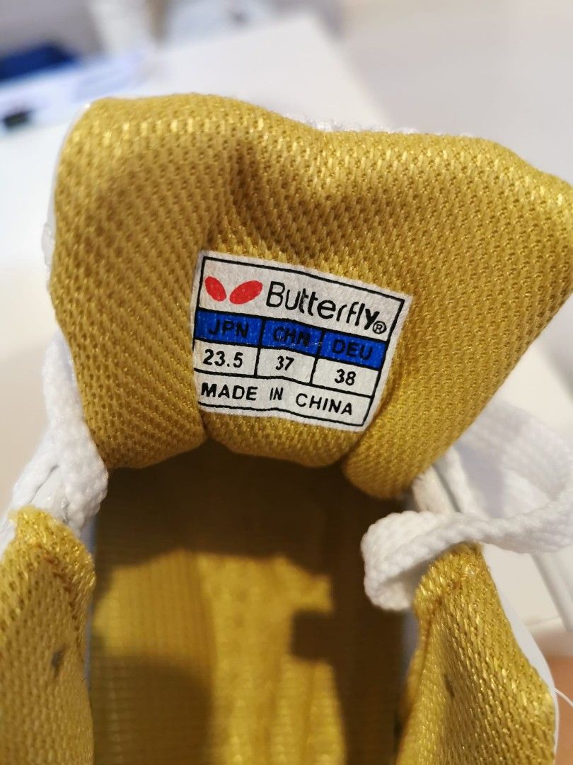 Butterfly Table Tennis Court Shoes in Gold NEW!, Women's Fashion