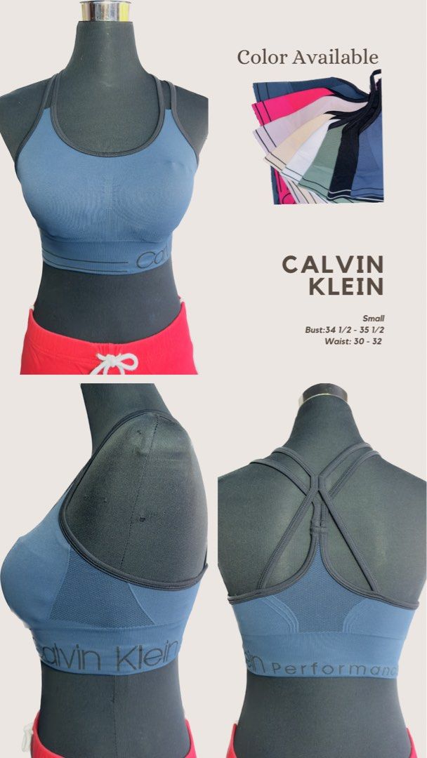 Calvin klein sports bra sale size chart