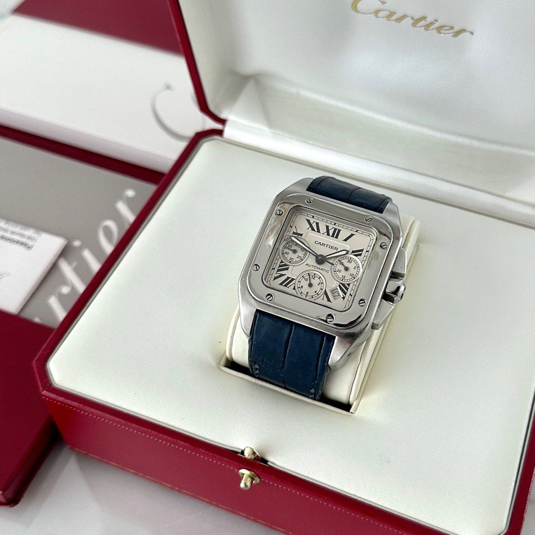 Cartier Santos 100 XL Chronograph Steel Men s 41mm Automatic Watch