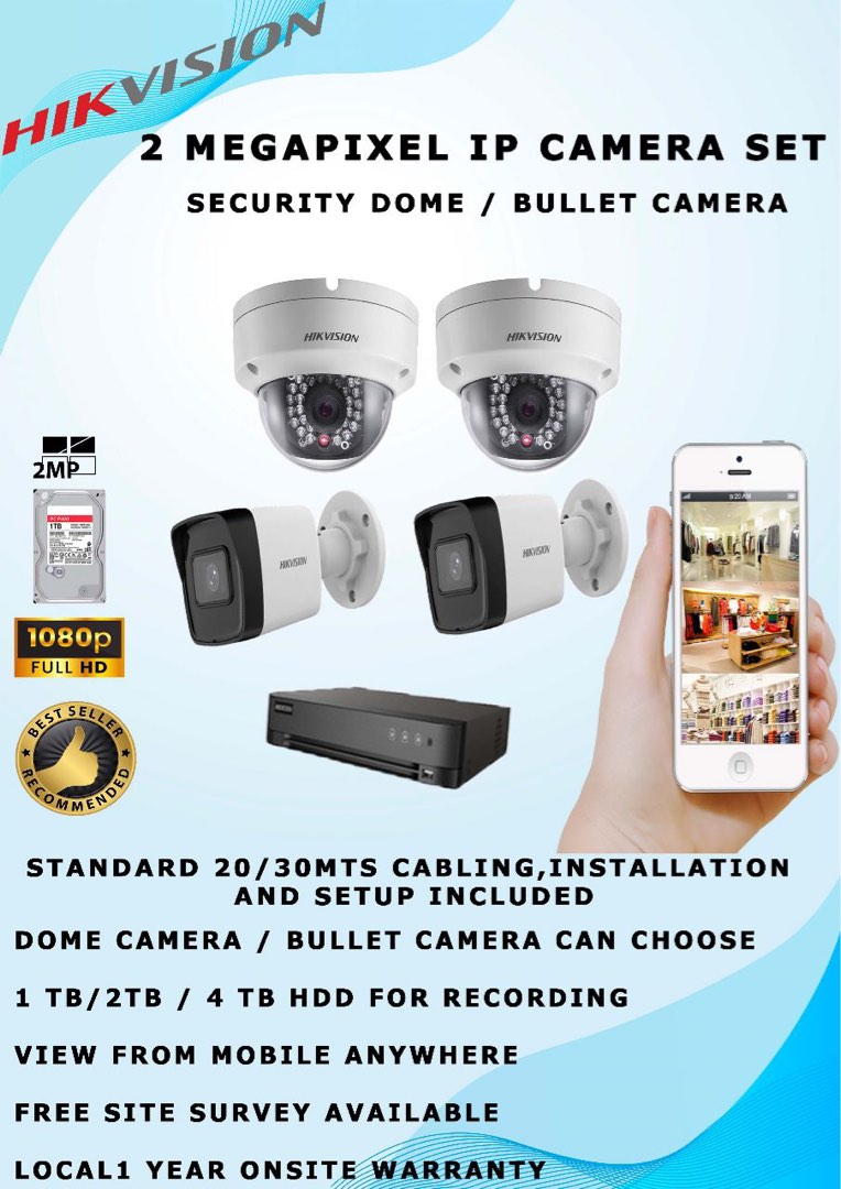 2 set cctv camera