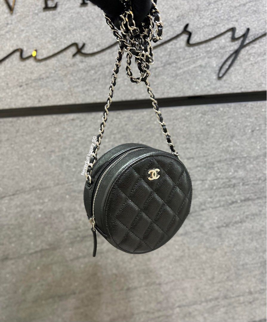 Chanel mini shop round chain bag