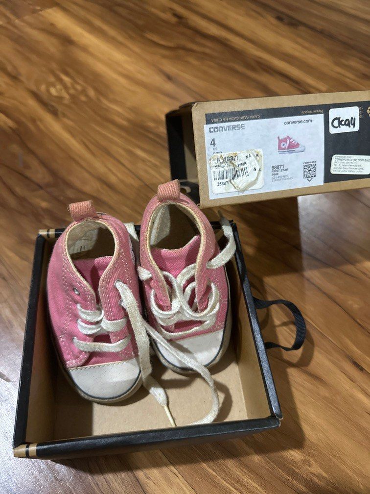 Original Converse First Star Pink Babies Kids Babies Kids