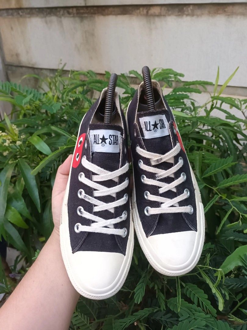 Converse Play Cdg Low Black White size 38 39 Fesyen Wanita