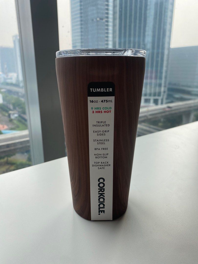 Corkcicle 16 oz Tumbler - Walnut Wood