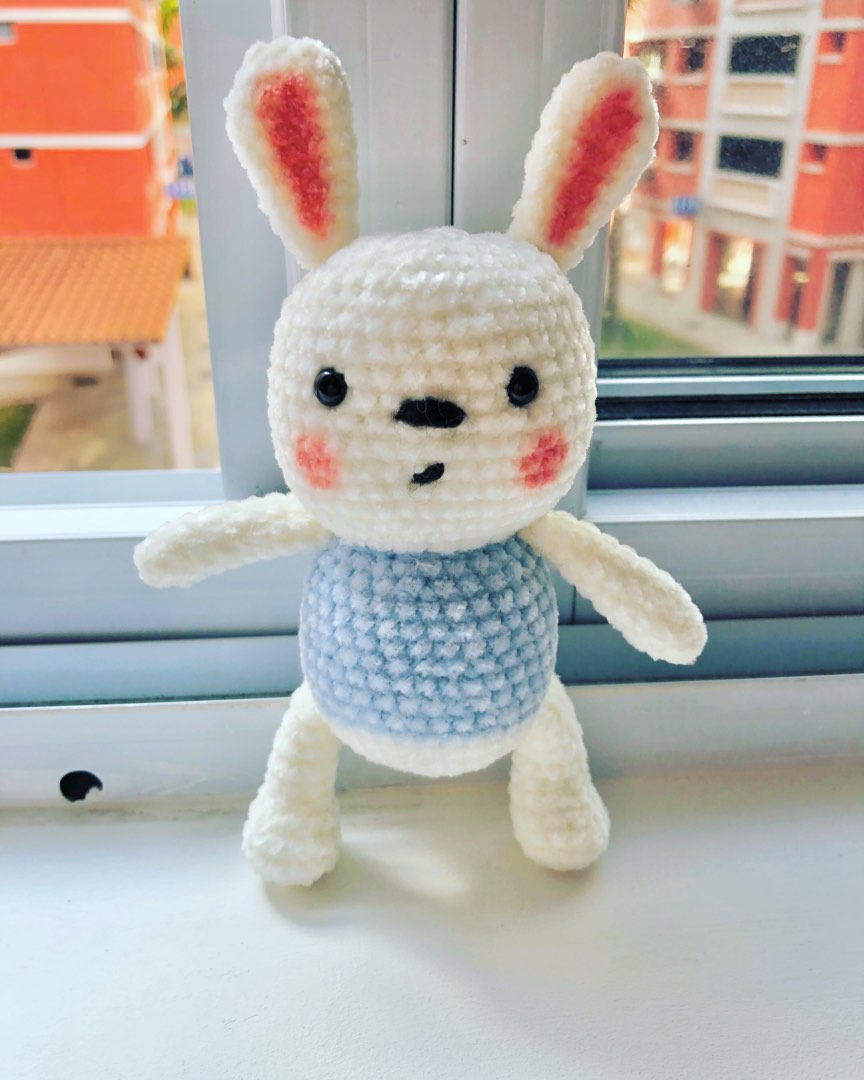 Crochet Mini Rabbit Plushie, Hobbies & Toys, Stationery & Craft ...