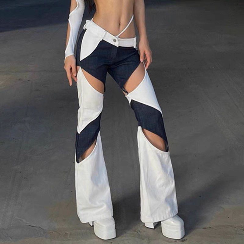 Fashion Oat High Waisted Side Cut-Out Pants – EDITE MODE