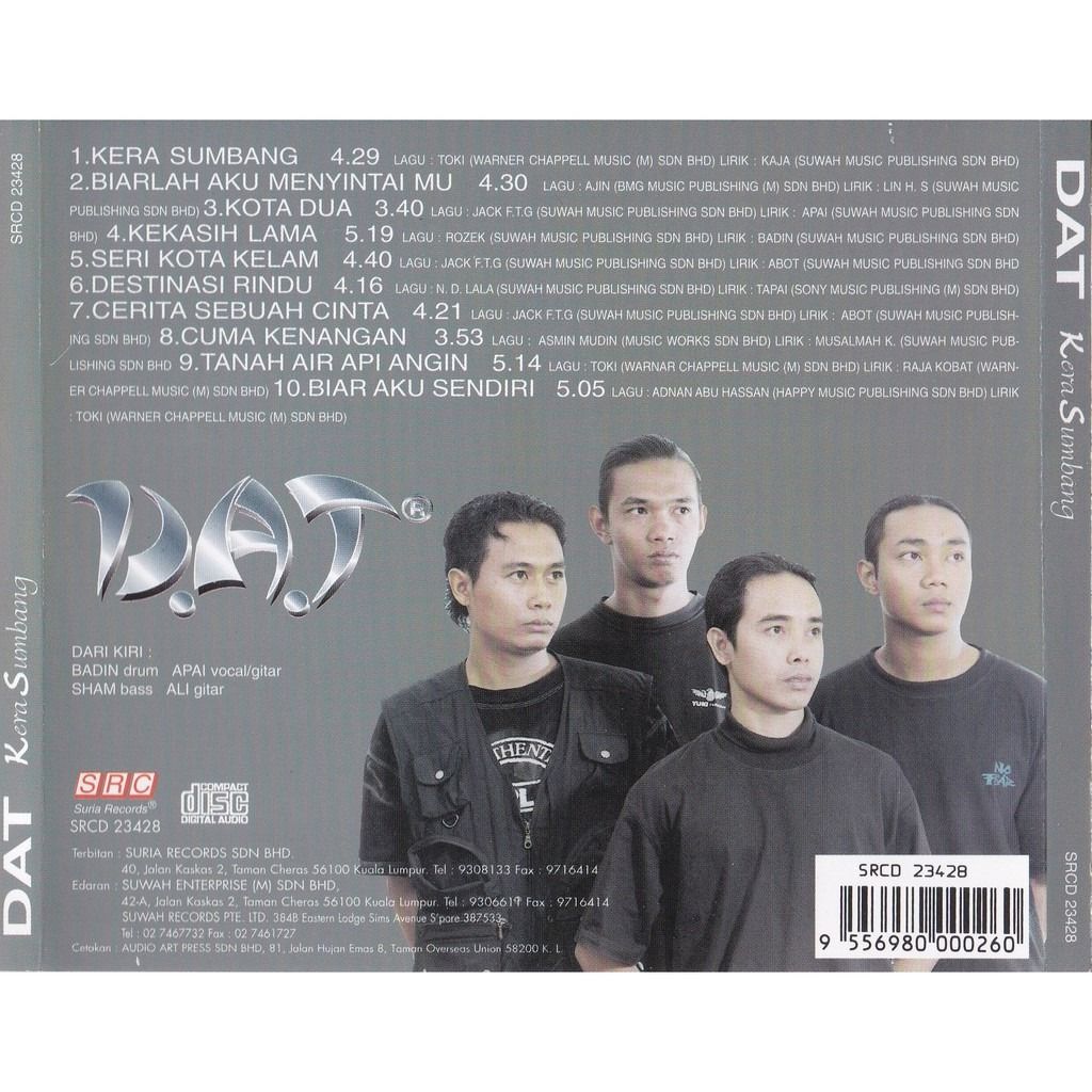 D.A.T Kera Sumbang CD Original New And Sealed, Hobbies & Toys, Music ...