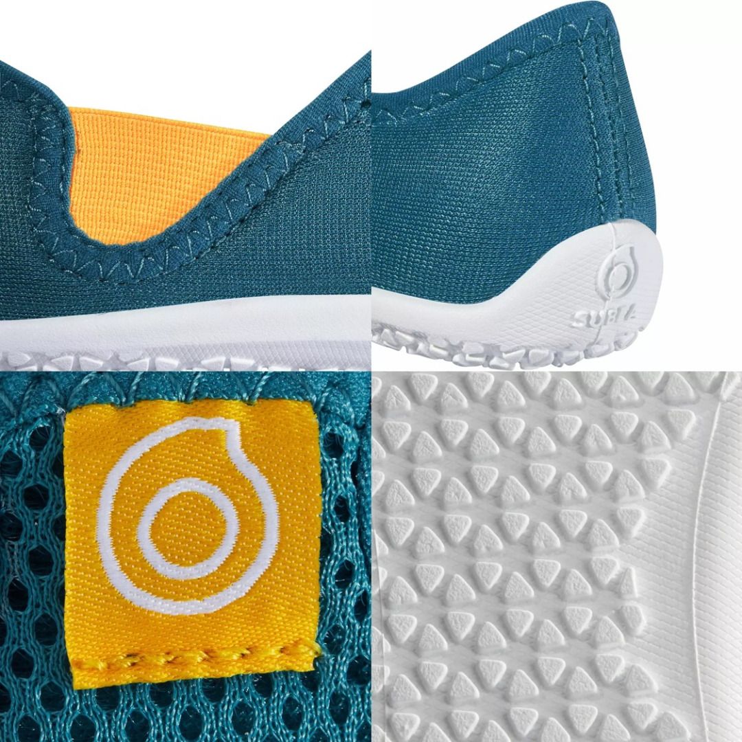 DECATHLON KIDS AQUASHOES/POOL SHOES SNK120 BLUE-YELLOW Ukuran:28-29 ...