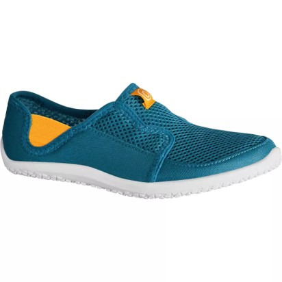 DECATHLON KIDS AQUASHOES/POOL SHOES SNK120 BLUE-YELLOW Ukuran:28-29 ...