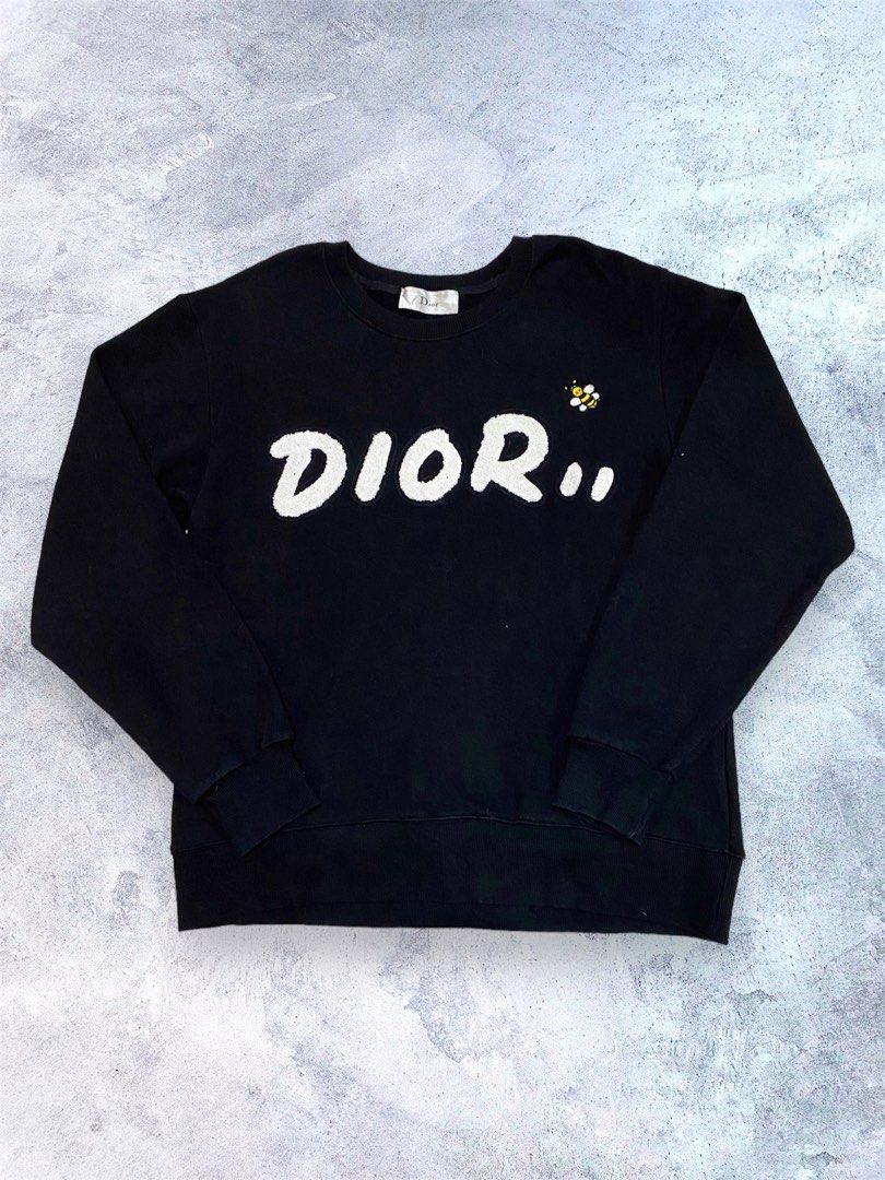 Dior towell spellout bee sweatshirt authentic original (not issey miyake  kapital yohji yamamoto rick owens helmut lang raf simons prada balenciaga  hermes), Fesyen Pria, Pakaian , Baju Luaran di Carousell