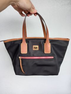 Leather & Nylon Saddle Bag Dooney Bourke