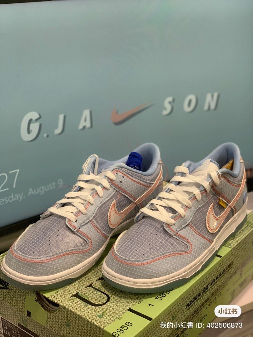 Dunk Low Union Passport Pack Argon, Men's Fashion, Footwear, Sneakers ...