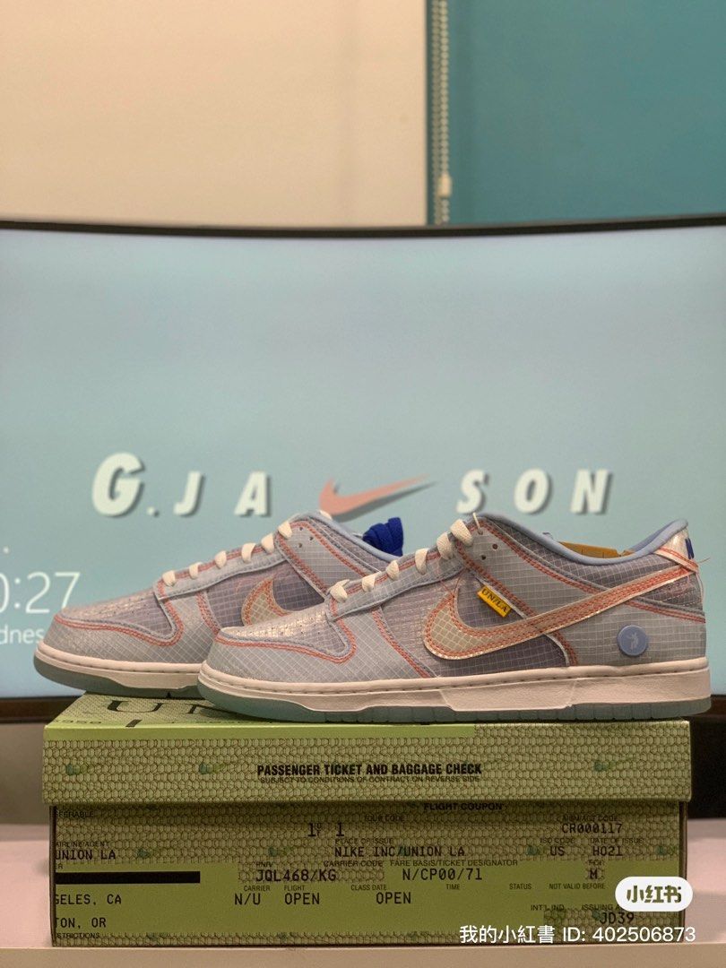 Dunk Low Union Passport Pack Argon, Men's Fashion, Footwear, Sneakers ...