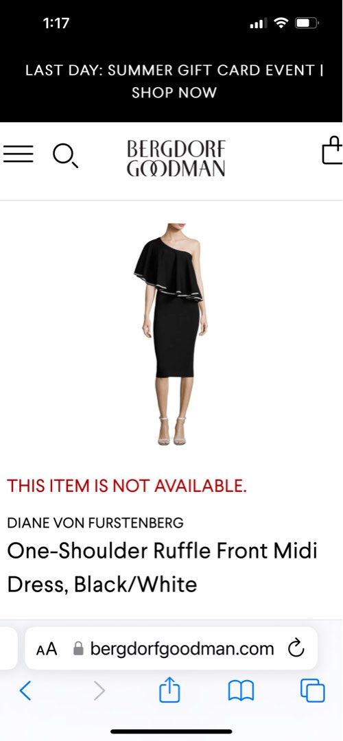 DVF black one shoulder cocktail dress Women s Fashion Dresses Sets Dresses on Carousell