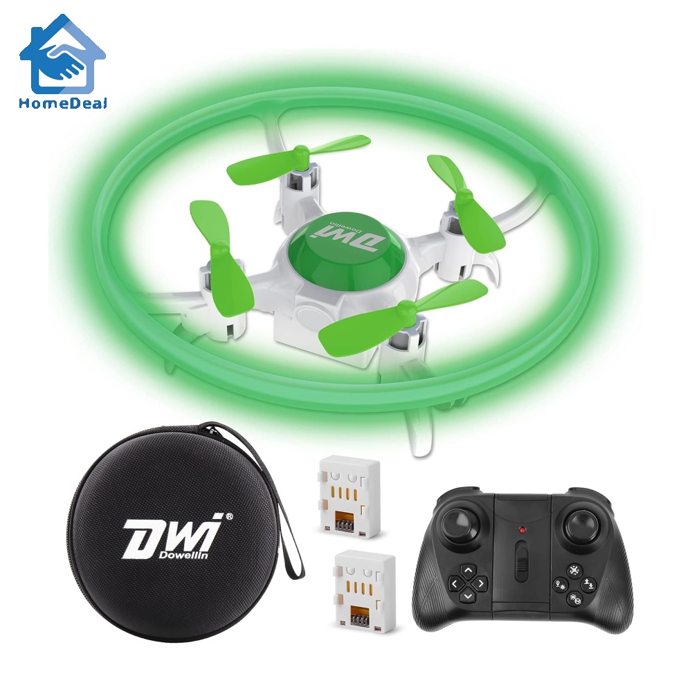 Dwi Dowellin 4.2 Inch Mini Drone for Kids with LED Lights Crash Proof One Key Take Off Landing Spin Flips RC Flying Toys Drones for Beginners Boys and Girls Adults Quadcopter 2