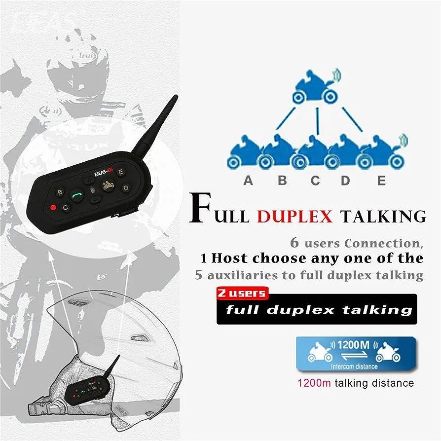 Ejeas e6 intercom headset deals