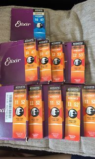 Elixir Guitar strings Elixir 10/47 and Elixir 11/52 packs結他弦線