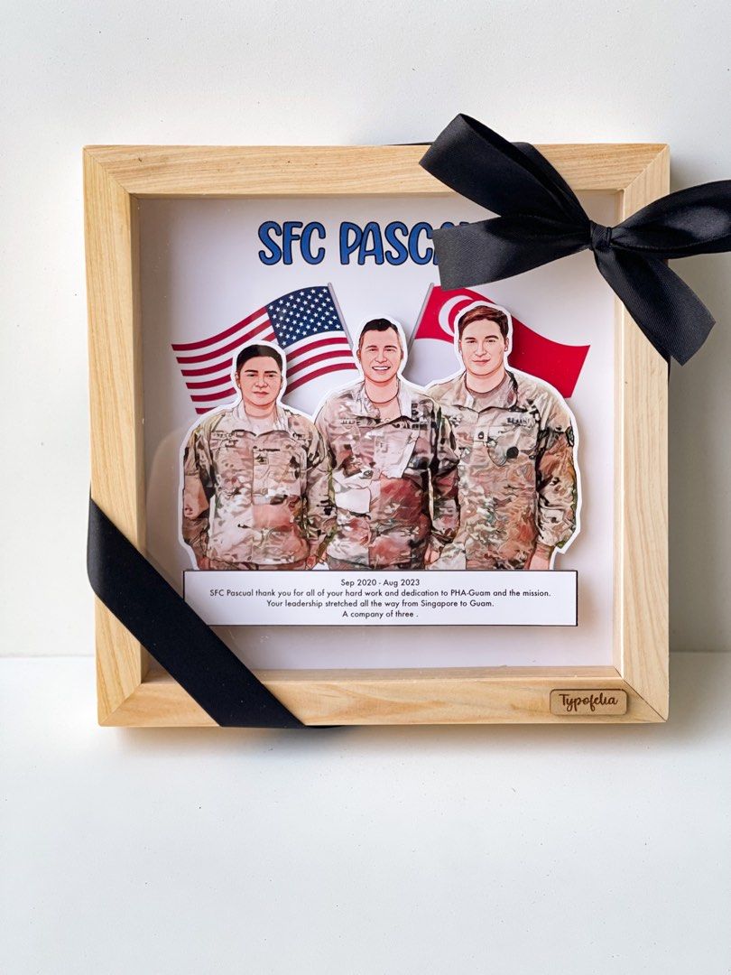 [Farewell gift] Company Gift customised digital illustration papercut ...