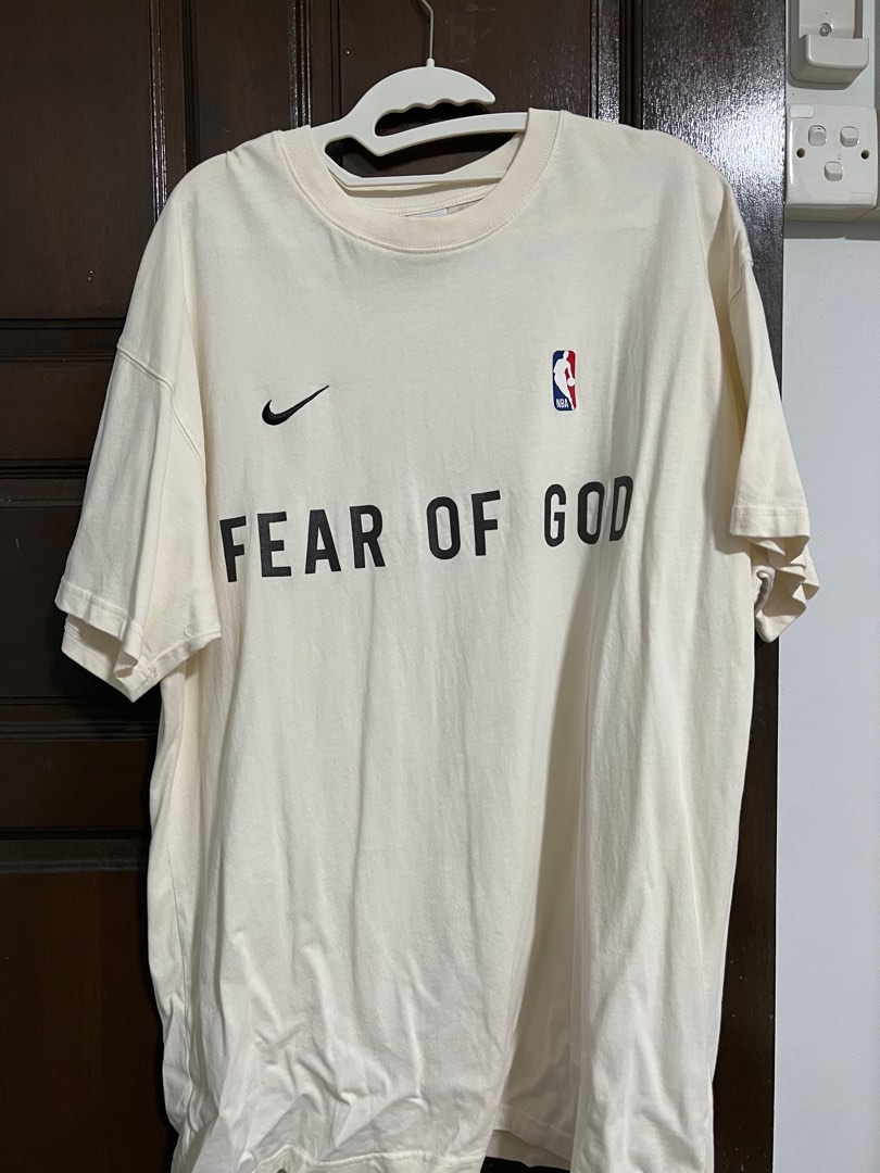 nike x fear of god oatmeal warm up tee