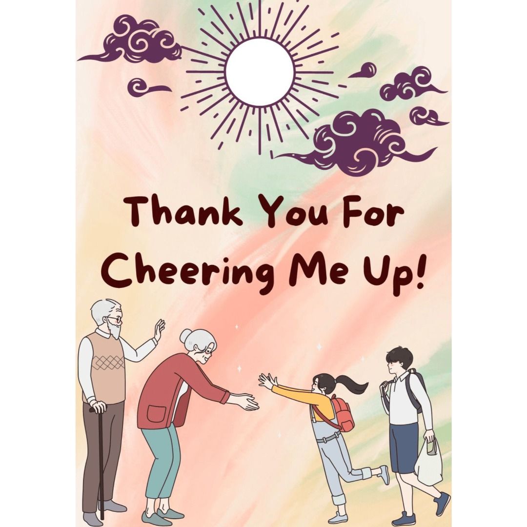 FiBei Greetings Grandparents Day Card - Title: Thank You For Cheering ...