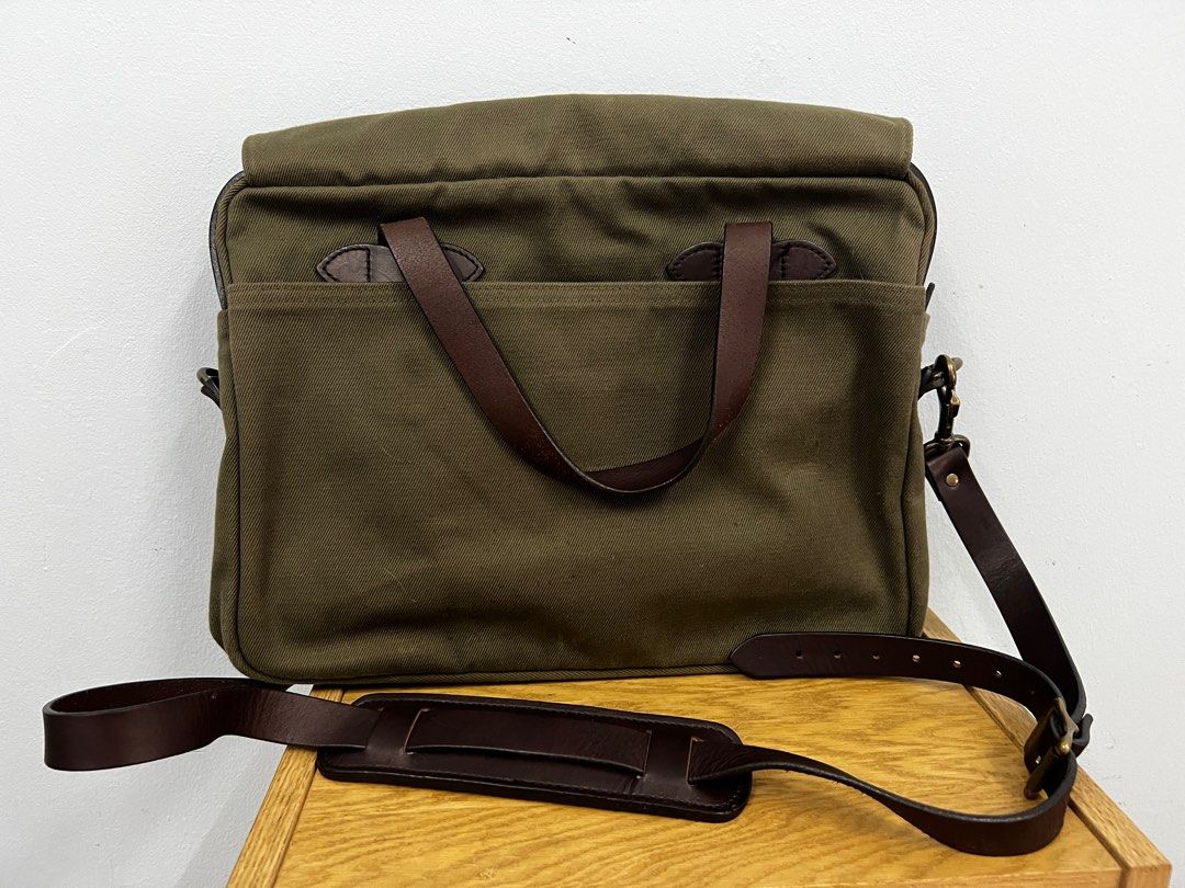 Filson Rugged Twill Original Briefcase, Men's Fashion, Bags, Briefcases