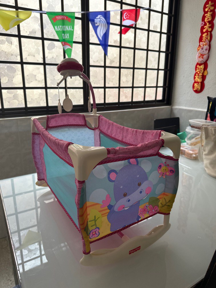 Fisher Price Toy baby cot (2 in 1), Babies & Kids, Infant Playtime on