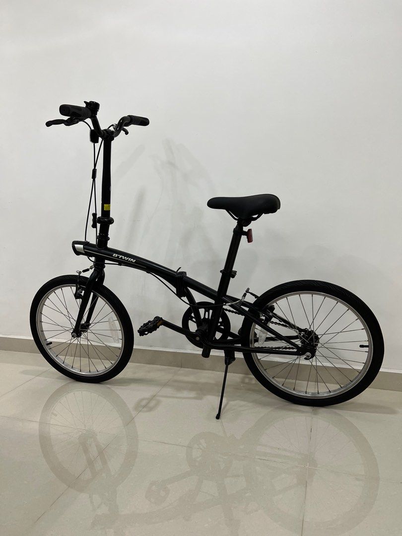 Folding Bike Tilt 100 20in 1sp Black BTWIN Sports Equipment Bicycles Parts Bicycles on Carousell