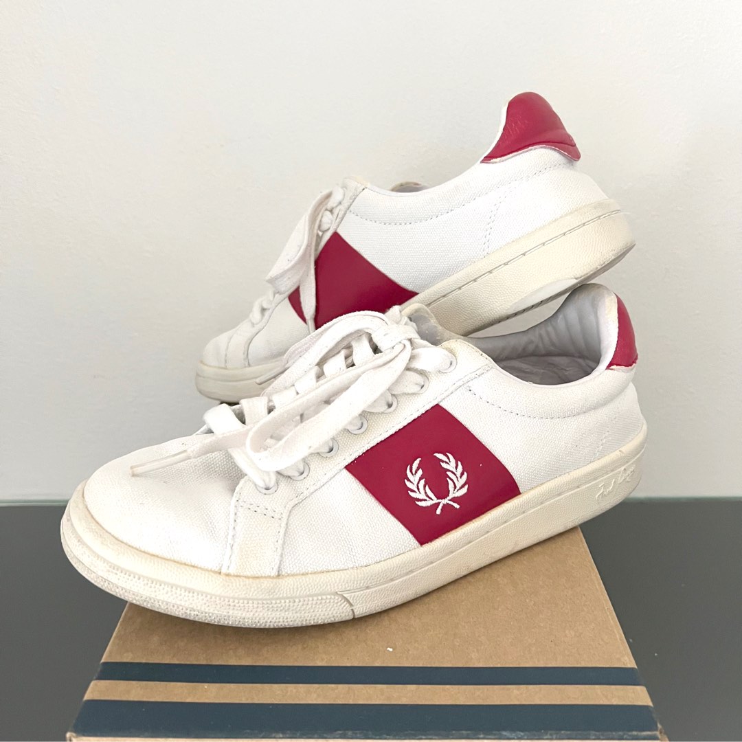Fred perry all white shoes cheap