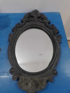 GARAGE SALE! Antique SOLID NARRA Mirror Carved