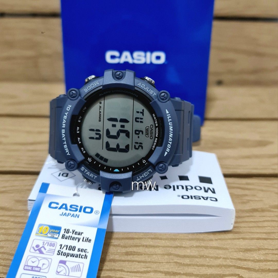 Casio large face digital watch outlet