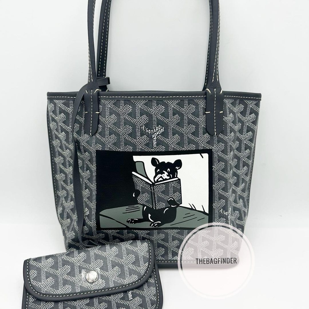 Goyard Reversible Mini Anjou w/Pouch - Grey Totes, Handbags