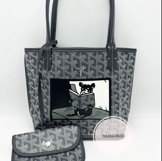 goyard anjou mini reversible in grey, Luxury, Bags & Wallets on Carousell