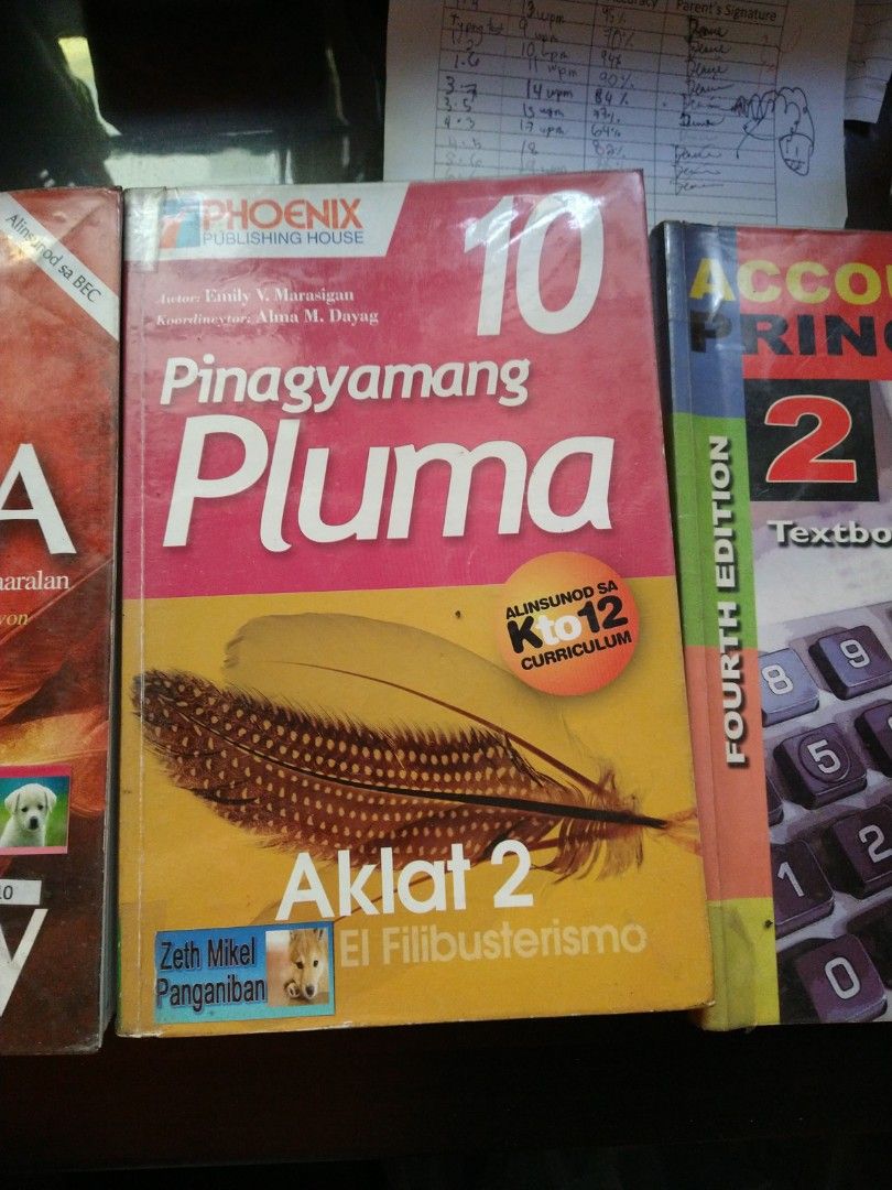 Grade 10 books (Category: Textbooks) located in Manila. Submitted by PickClickShip (Listing ID 1248384851, Image 3). Description: Grade 10 Books 1. Accounting Principles 1-Arganda/Herrero @P150-SOLD 2. Accounting Principles 2- Arganda/Herrero/Del Rosario @P150 3. Pluma 10 Aklat 2 @P200 4. Pluma 2nd edition @P200 5. Understanding Mathematics -Generoso Obana/Malate/Fausto/Reyes /Fatlogna/Calamiong @P300 6. Hiyas Ng Lahi-Vibal -Jocsob/Tolosa @P300.