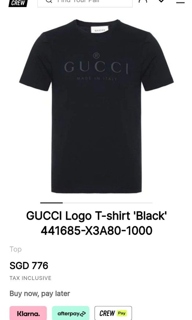 black gucci shirt