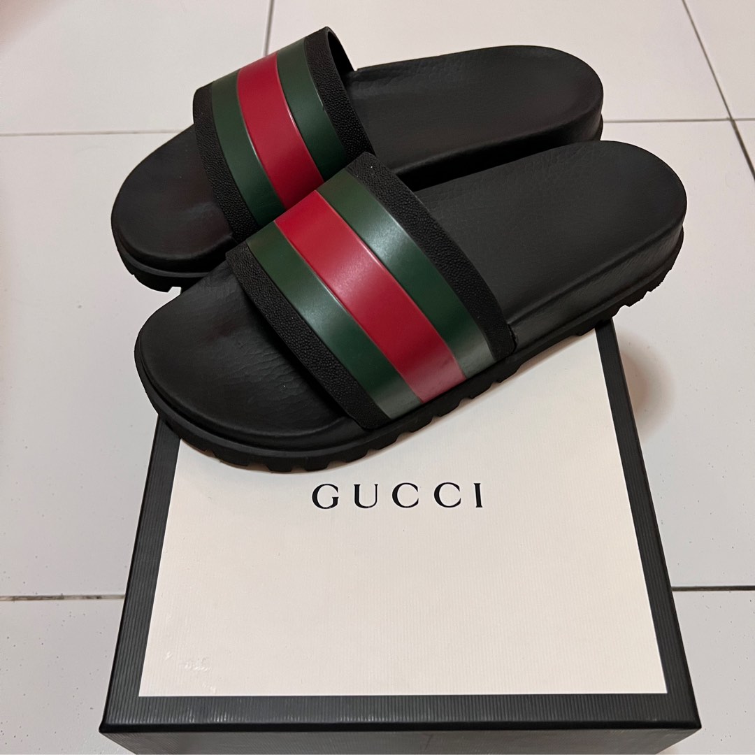 Gucci Pursuit Trek Slides Size 6, Luxury, Sneakers & Footwear on Carousell