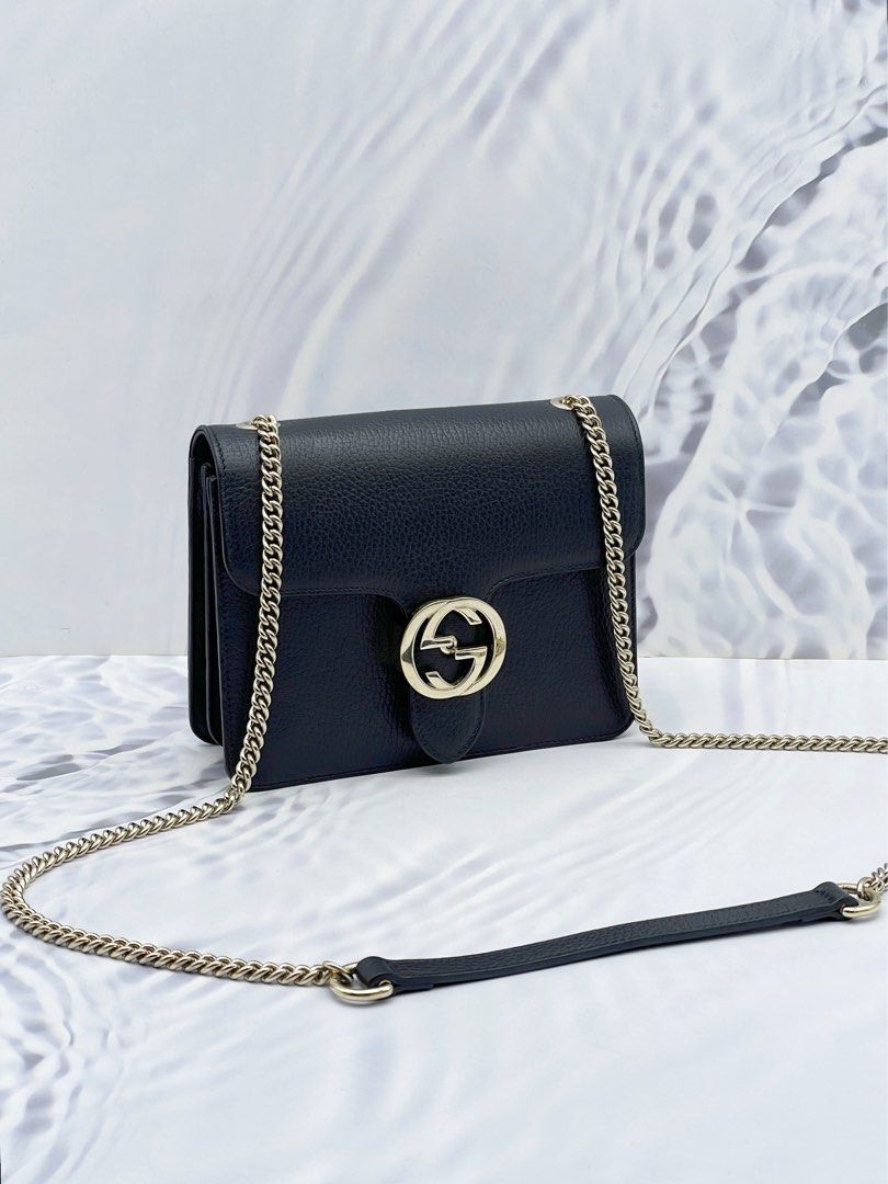 Authentic Gucci GG Marmont Matelasse Small Black Leather Crossbody Handbag  | eBay