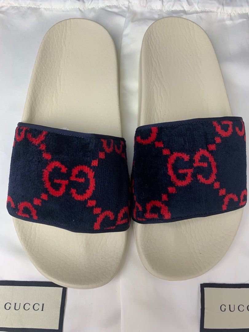 Gucci terry cloth slides deals