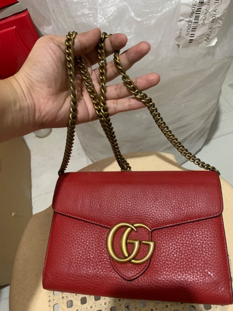 Gucci marmont wallet chain bag clearance