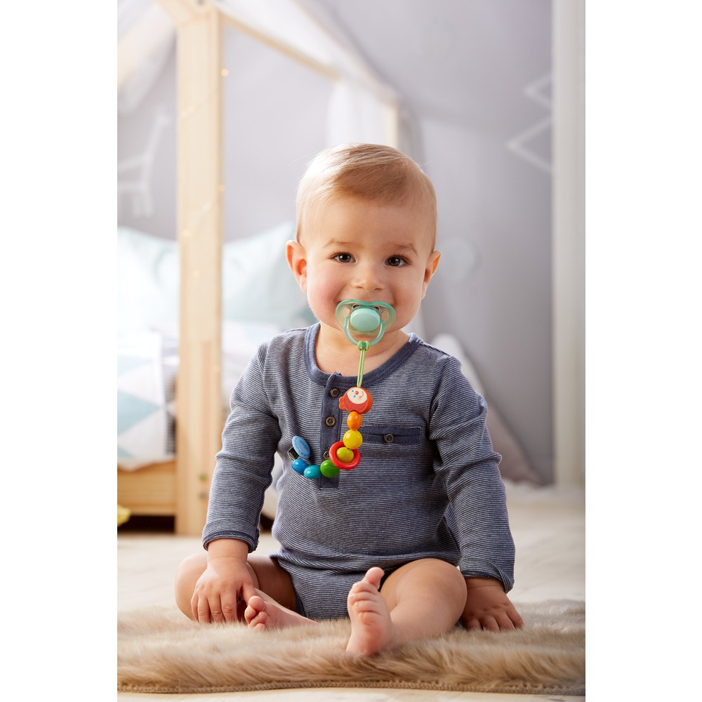 HABA Pacifier Chain Caterpillar (Made in Germany), Babies & Kids