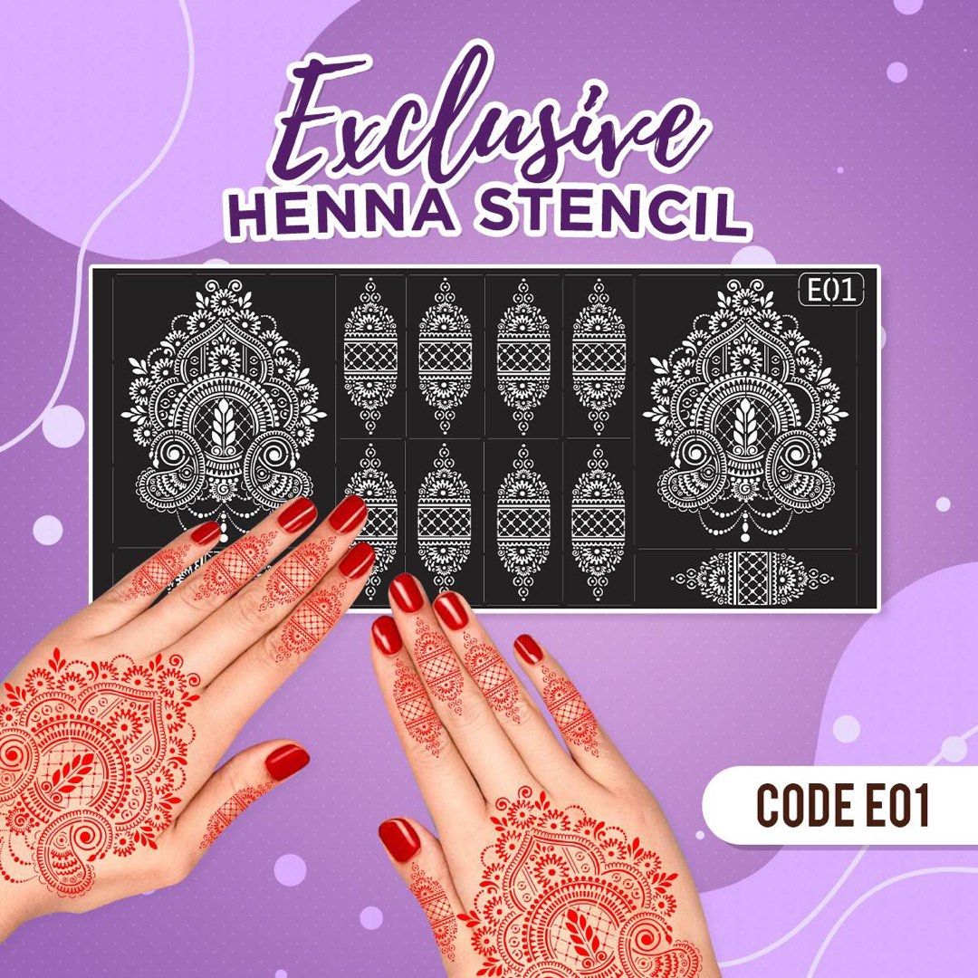 Henna Stencils Sticker, For Personal/Parlour at Rs 70/piece in Mumbai | ID:  2851519574273