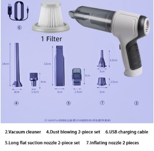 2 in 1 Vacuum Cleaner-Handheld Vacuum Car Cleaner Air Duster